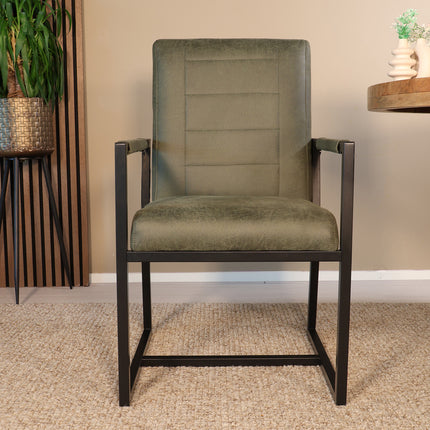 SET DEAL: 4 stuks Eetkamerstoel donkergroen microvezel Forest