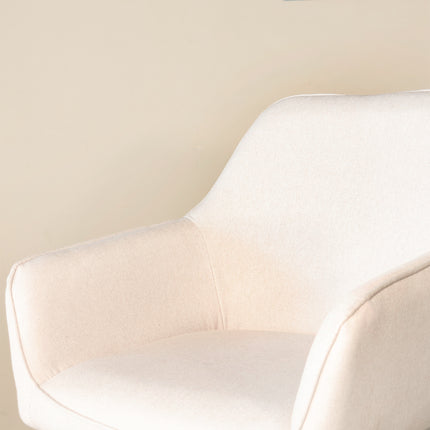 SET DEAL: 6 stuks Eetkamerstoel draaibaar beige stof Lies