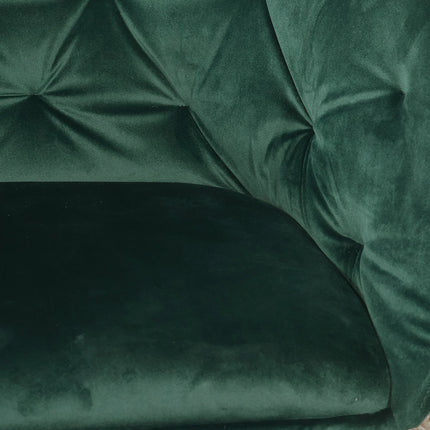 SET DEAL 4 stuks: Eetkamerstoel draaibaar donkergroen velvet Willow