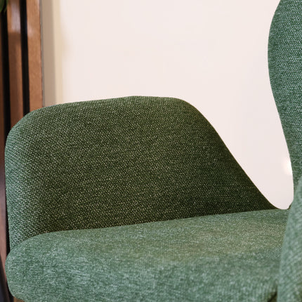 SET DEAL: 4 Eetkamerstoelen geweven stof donkergroen Miley