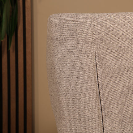 SET DEAL: 6 Eetkamerstoelen geweven stof lichtgrijs Miley