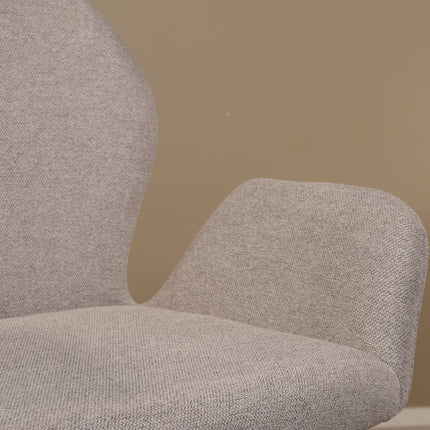 SET DEAL: 4 Eetkamerstoelen geweven stof lichtgrijs Miley