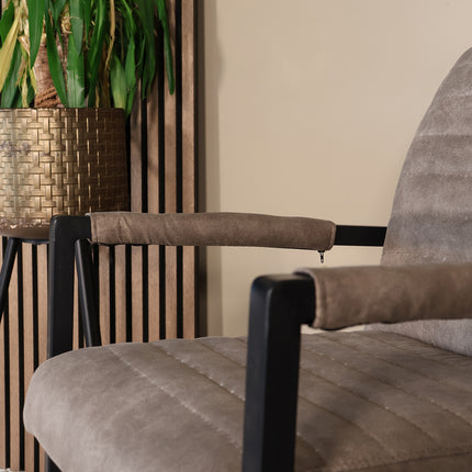 SET DEAL: 4 stuks Eetkamerstoel grijs microvezel Noor