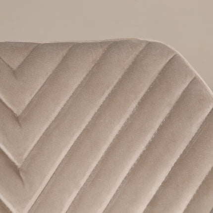 Eetkamerstoel lichtbruin velvet Darcio