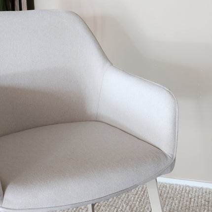 SET DEAL: 4 stuks Eetkamerstoel beige stof Maris