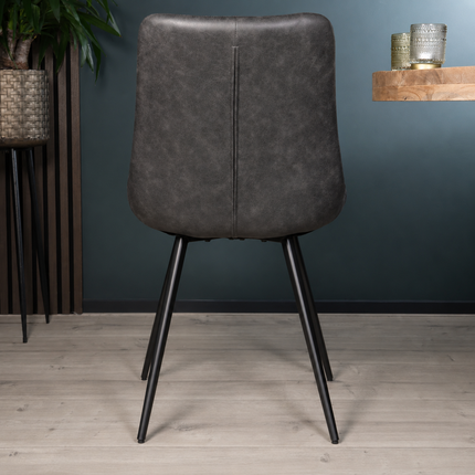 SET DEAL 6 stuks: Eetkamerstoel grijs microvezel Susta
