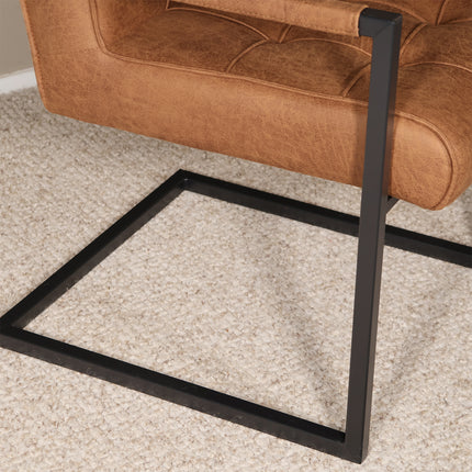 Eetkamerstoel cognac microvezel Milan