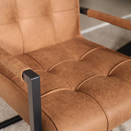 Eetkamerstoel cognac microvezel Milan