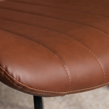 SET DEAL 4 stuks: Eetkamerstoel cognac kunstleder Susta