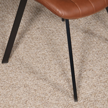 Eetkamerstoel cognac kunstleder Susta