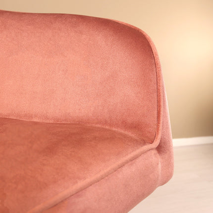 Eetkamerstoel roze velvet Darcio
