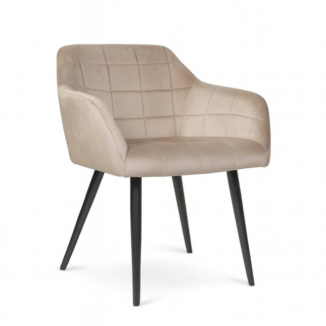 SET DEAL: 6 stuks Eetkamerstoel taupe velvet Barbara
