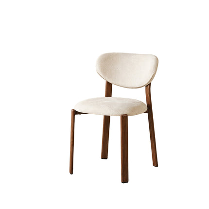 SET DEAL 6 stuks: Eetkamerstoel Japandi beige Benja walnoot