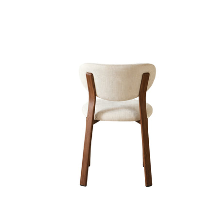 SET DEAL 6 stuks: Eetkamerstoel Japandi beige Benja walnoot