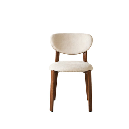 SET DEAL 6 stuks: Eetkamerstoel Japandi beige Benja walnoot