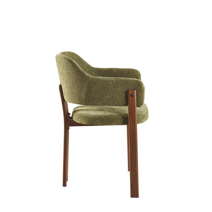 Eetkamerstoel Japandi groen Bjorn walnoot