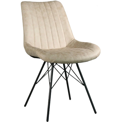 Eetkamerstoel Chesro beige eetstoel industrieel