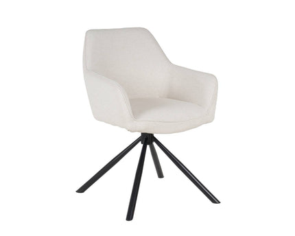 SET DEAL 4 stuks: Eetkamerstoel draaibaar Dakota beige stof