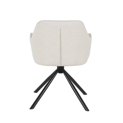 SET DEAL 4 stuks: Eetkamerstoel draaibaar Dakota beige stof