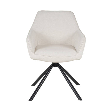 SET DEAL 4 stuks: Eetkamerstoel draaibaar Dakota beige stof