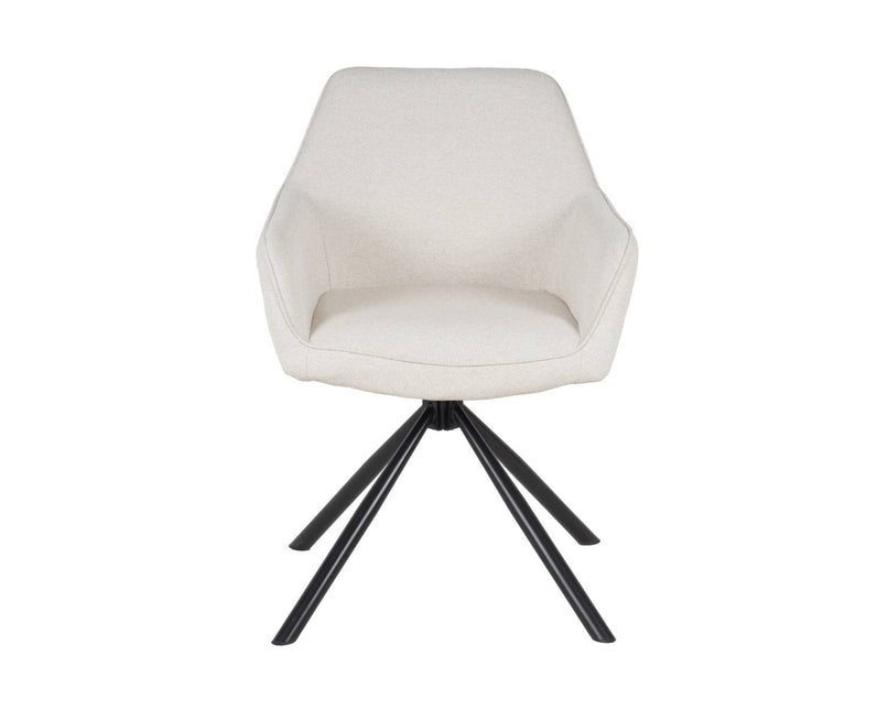 SET DEAL 4 stuks: Eetkamerstoel draaibaar Dakota beige stof