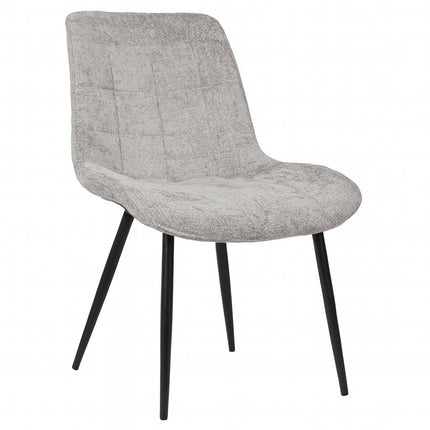 SET DEAL: 6 Eetkamerstoelen grijs chenille de Vince