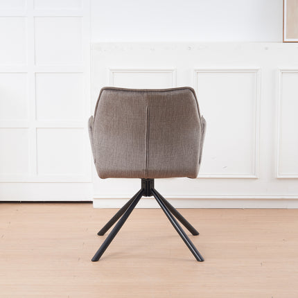 SET DEAL: 6 stuks Eetkamerstoel draaibaar bruin Emily
