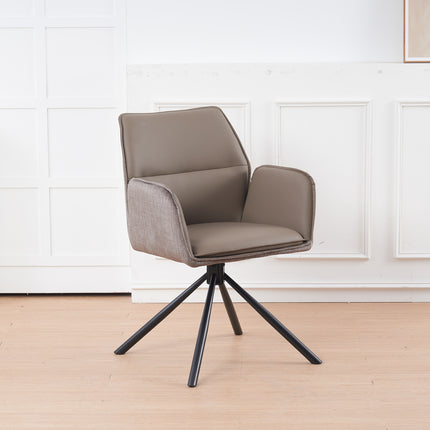 SET DEAL: 4 stuks Eetkamerstoel draaibaar bruin Emily