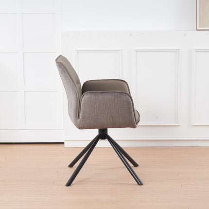 SET DEAL: 4 stuks Eetkamerstoel draaibaar bruin Emily