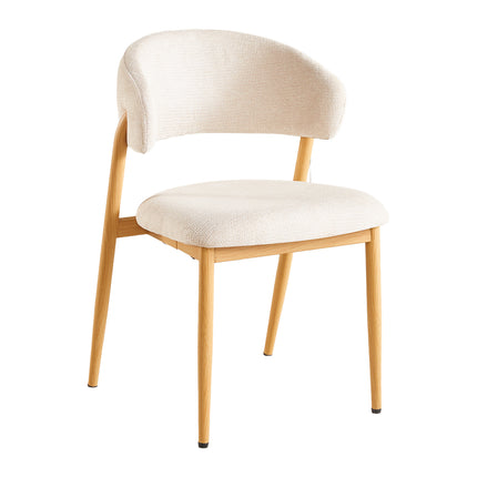 Eetkamerstoel Japandi beige Fabian lichtbruin