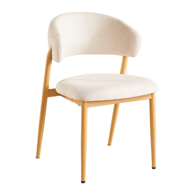 Eetkamerstoel Japandi beige Fabian lichtbruin