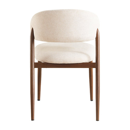 Eetkamerstoel Japandi beige Fabian walnoot