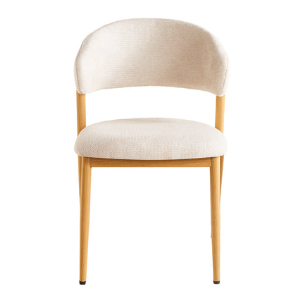 Eetkamerstoel Japandi beige Fabian lichtbruin