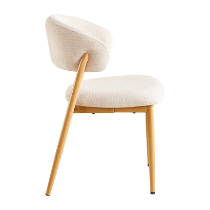 Eetkamerstoel Japandi beige Fabian lichtbruin