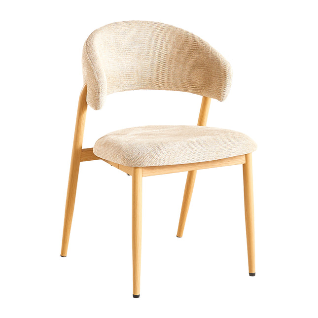 Eetkamerstoel Japandi bruin Fabian lichtbruin