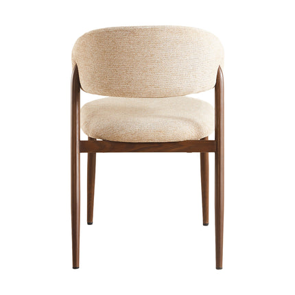 Eetkamerstoel Japandi bruin Fabian walnoot