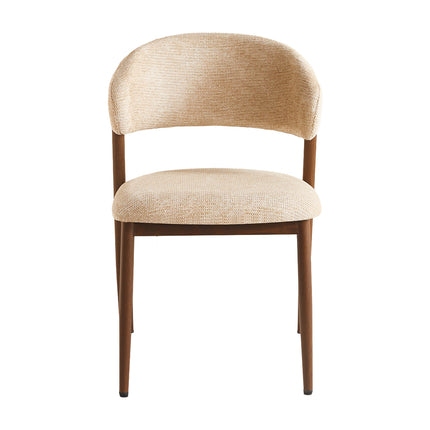 Eetkamerstoel Japandi bruin Fabian walnoot