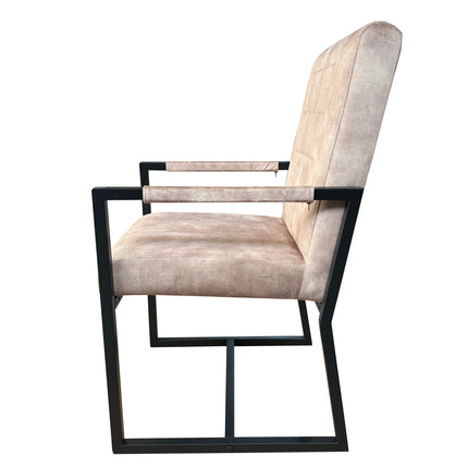 SET DEAL: 4 stuks Eetkamerstoel beige velvet Forest