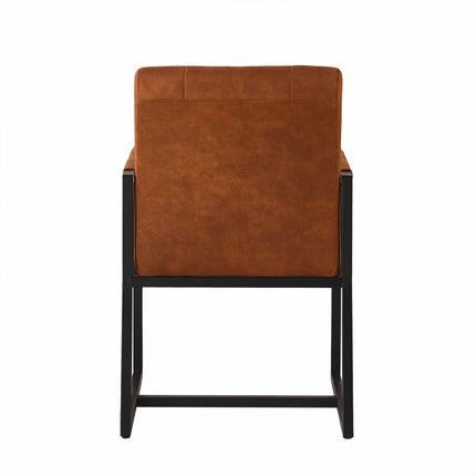 SET DEAL 4 stuks: Eetkamerstoel cognac microvezel Forest