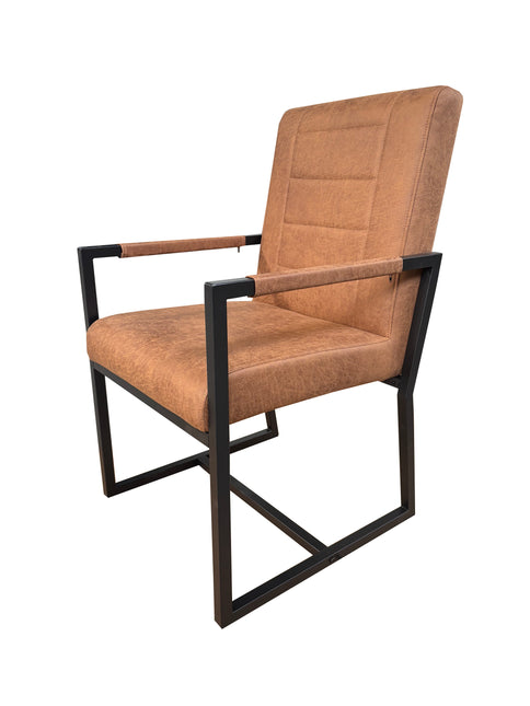 SET DEAL: 4 stuks Eetkamerstoel cognac microvezel Forest