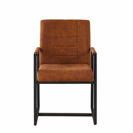 SET DEAL 4 stuks: Eetkamerstoel cognac microvezel Forest