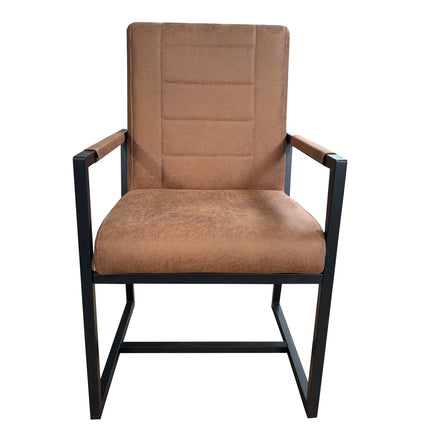 SET DEAL: 6 stuks Eetkamerstoel cognac microvezel Forest