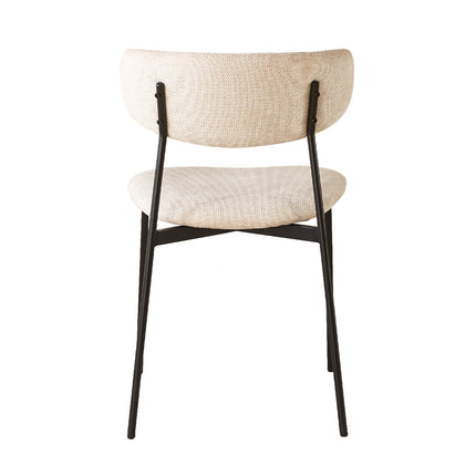 SET DEAL 6 stuks: Eetkamerstoel Japandi beige Hidde zwart