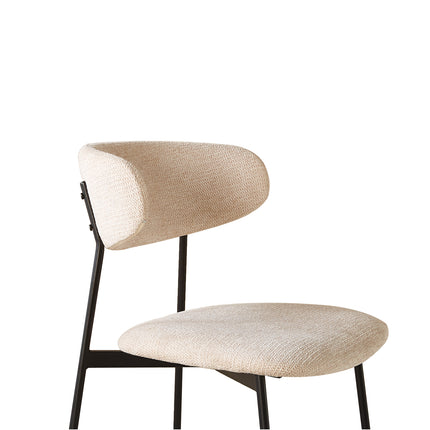 SET DEAL 6 stuks: Eetkamerstoel Japandi beige Hidde zwart