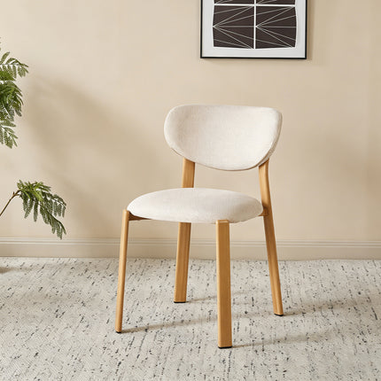 Eetkamerstoel Japandi beige Benja lichtbruin
