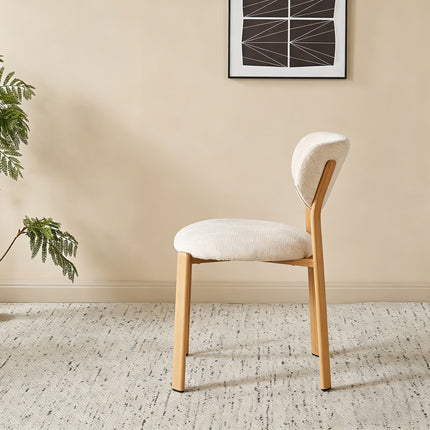 Eetkamerstoel Japandi beige Benja lichtbruin