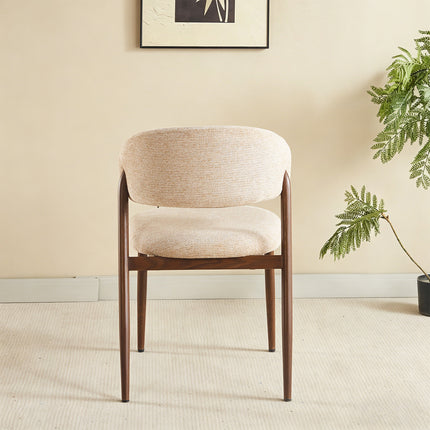 Eetkamerstoel Japandi bruin Fabian walnoot