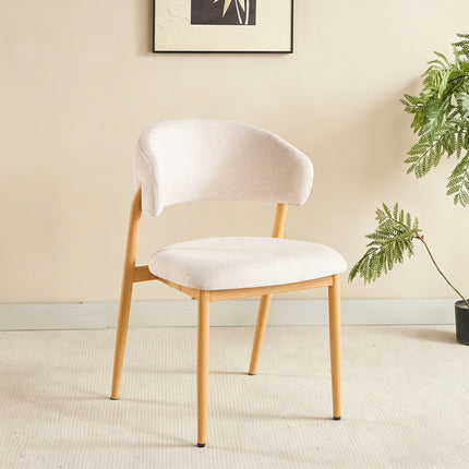 Eetkamerstoel Japandi beige Fabian lichtbruin