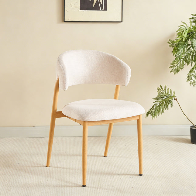 Eetkamerstoel Japandi beige Fabian lichtbruin