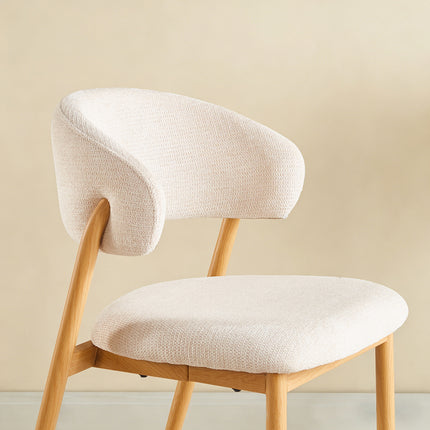 Eetkamerstoel Japandi beige Fabian lichtbruin